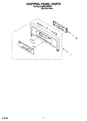 CONTROL PANEL PARTS Diagram and Parts List for RBS245PDS17  Whirlpool Wall Oven