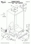 CABINET PARTS Diagram and Parts List for ED2VHEXVB00  Whirlpool Refrigerator