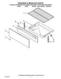 DRAWER & BROILER PARTS Diagram and Parts List for WFG510S0AT0  Whirlpool Range
