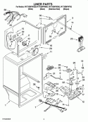 LINER PARTS Diagram and Parts List for W1TXEMFWT00  Whirlpool Refrigerator