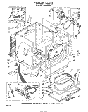 CABINET Diagram and Parts List for LG9801XSW0  Whirlpool Dryer