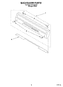 BACKGUARD Diagram and Parts List for FGP240KQ0  Roper Range