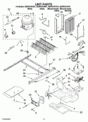 UNIT PARTS Diagram and Parts List for GD5RVAXVB01  Whirlpool Refrigerator