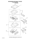 REFRIGERATOR SHELF PARTS Diagram and Parts List for KSSC48QVS04  KitchenAid Refrigerator