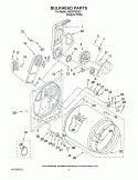 BULKHEAD PARTS Diagram and Parts List for WED5790VQ1  Whirlpool Dryer