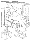 OVEN, LITERATURE Diagram and Parts List for KEMC378KSS0  KitchenAid Microwave Oven Combo