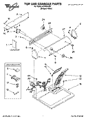 TOP AND CONSOLE PARTS Diagram and Parts List for LEV4634JQ2  Whirlpool Dryer