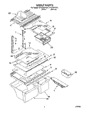 SHELF Diagram and Parts List for ET18TMXDN01  Whirlpool Refrigerator