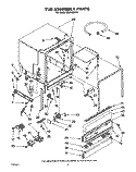 TUB ASSEMBLY Diagram and Parts List for DU9450XY0  Whirlpool Dishwasher