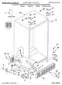 CABINET, LITERATURE Diagram and Parts List for KSRS25IHBT02  KitchenAid Refrigerator
