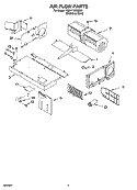 AIR FLOW PARTS Diagram and Parts List for YMH1150XMS0  Whirlpool Microwave