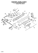 CONTROL PANEL Diagram and Parts List for KAWS700LQ0  KitchenAid Washer