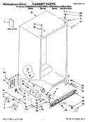 CABINET PARTS Diagram and Parts List for KSBS25INBL03  KitchenAid Refrigerator