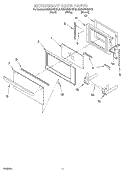 MICROWAVE DOOR, OPTIONAL Diagram and Parts List for KEMC308HWH2  KitchenAid Microwave Oven Combo