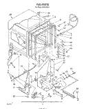 TUB , LITERATURE AND OPTIONAL Diagram and Parts List for DU5040XP1  Whirlpool Dishwasher