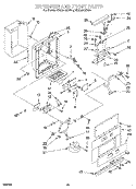 DISPENSER AND FRONT Diagram and Parts List for KSSS42QDX05  KitchenAid Refrigerator