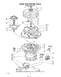 PUMP AND MOTOR Diagram and Parts List for KUDD210T0  KitchenAid Dishwasher