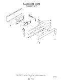 BACKGUARD Diagram and Parts List for SF3100ERW5  Whirlpool Range