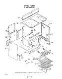 SECTION Diagram and Parts List for RGE3010W1  Whirlpool Range