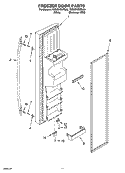 FREEZER DOOR PARTS Diagram and Parts List for 7GS6SHEXPQ00  Whirlpool Refrigerator