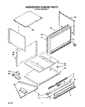 MICROWAVE CABINET, OPTIONAL Diagram and Parts List for RM278BXV7  Whirlpool Microwave Oven Combo
