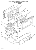 OVEN DOOR AND BROILER Diagram and Parts List for SF330PEWN4  Whirlpool Range