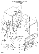 TUB ASSEMBLY Diagram and Parts List for DU8950XB1  Whirlpool Dishwasher