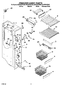 FREEZER LINER PARTS Diagram and Parts List for GC3PHEXNT00  Whirlpool Refrigerator