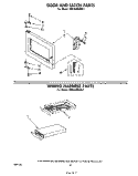 DOOR AND LATCH , WIRING HARNESS Diagram and Parts List for MW3200XM1  Whirlpool Microwave
