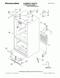 CABINET PARTS Diagram and Parts List for KBFL25EVMS1  KitchenAid Refrigerator