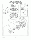 PUMP AND MOTOR PARTS Diagram and Parts List for KUDC03FVBL4  KitchenAid Dishwasher