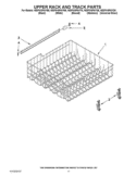 UPPER RACK AND TRACK PARTS Diagram and Parts List for WDF510PAYT6  Whirlpool Dishwasher
