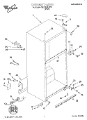 CABINET Diagram and Parts List for 2VET20NKJW00  Whirlpool Refrigerator