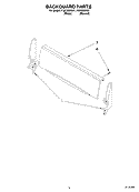 BACKGUARD PARTS Diagram and Parts List for FGP300KN1  Roper Range