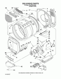 BULKHEAD PARTS Diagram and Parts List for 3XLER5437KQ6  Whirlpool Dryer