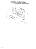 CONTROL PANEL, LITERATURE Diagram and Parts List for RBD306PDB7  Whirlpool Wall Oven