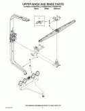 UPPER WASH AND RINSE PARTS Diagram and Parts List for KUDE60FXBL2  KitchenAid Dishwasher