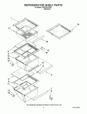 REFRIGERATOR SHELF PARTS Diagram and Parts List for GS2KVAXVS02  Whirlpool Refrigerator