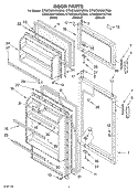 DOOR Diagram and Parts List for ET6CSKXKT00  Whirlpool Refrigerator