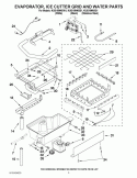 EVAPORATOR, GRID, AND WATER PARTS Diagram and Parts List for KUIS18NNXS1  KitchenAid Ice Maker