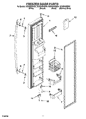FREEZER DOOR PARTS Diagram and Parts List for GC5SHEXNS01  Whirlpool Refrigerator
