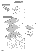 SHELF, OPTIONAL Diagram and Parts List for RT14BKXKQ00  Roper Refrigerator