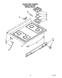 COOKTOP Diagram and Parts List for SF367PEYQ0  Whirlpool Range