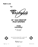 SECTION Diagram and Parts List for SC8430SRW1  Whirlpool Cooktop