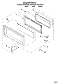 DOOR PARTS Diagram and Parts List for MH2155XPB2  Whirlpool Microwave