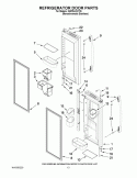 REFRIGERATOR DOOR PARTS Diagram and Parts List for GI5FSAXVY05  Whirlpool Refrigerator
