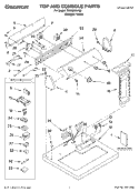 TOP AND CONSOLE, LIT/OPTIONAL Diagram and Parts List for TGDS840JQ0  Estate Dryer