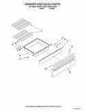 DRAWER AND RACK PARTS Diagram and Parts List for GW397LXUS06  Whirlpool Range