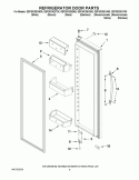 REFRIGERATOR DOOR PARTS Diagram and Parts List for GSF26C5EXA00  Whirlpool Refrigerator