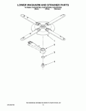 LOWER WASHARM AND STRAINER PARTS Diagram and Parts List for KUDC20FVSS2  KitchenAid Dishwasher